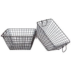 Vintage Wire Baskets with Handles, Sold Singly