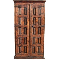 Early 18th Century Mixed-Wood Spanish Pantry Cabinet