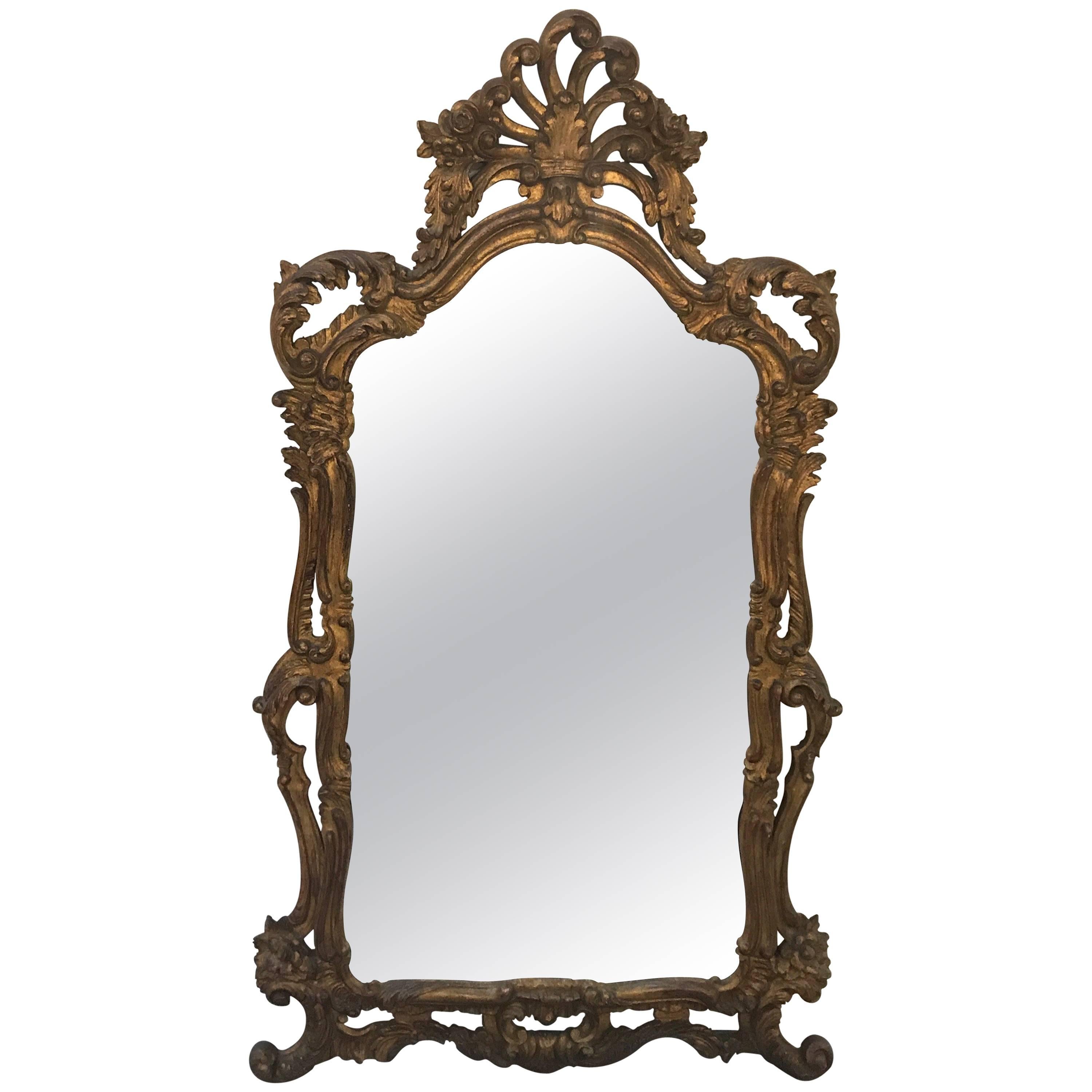 Late 19th Century Carved Giltwood Mirror