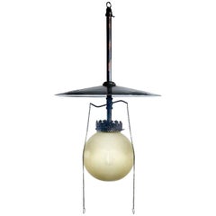 Vaseline Glass Gas Lamp