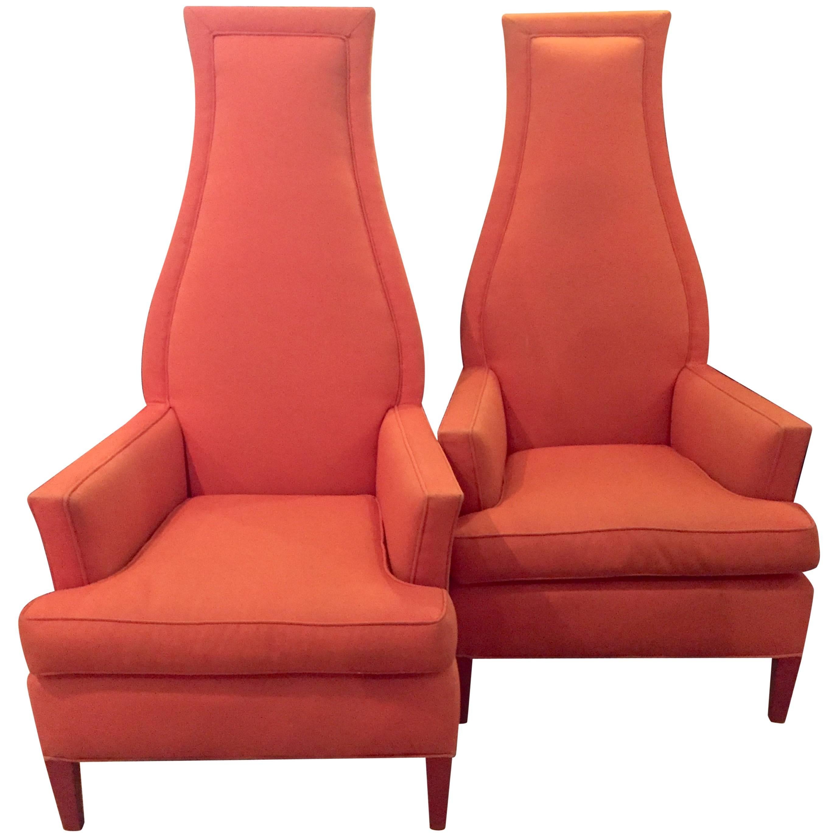 1960s Hollywood Regency Upholstered Chairs