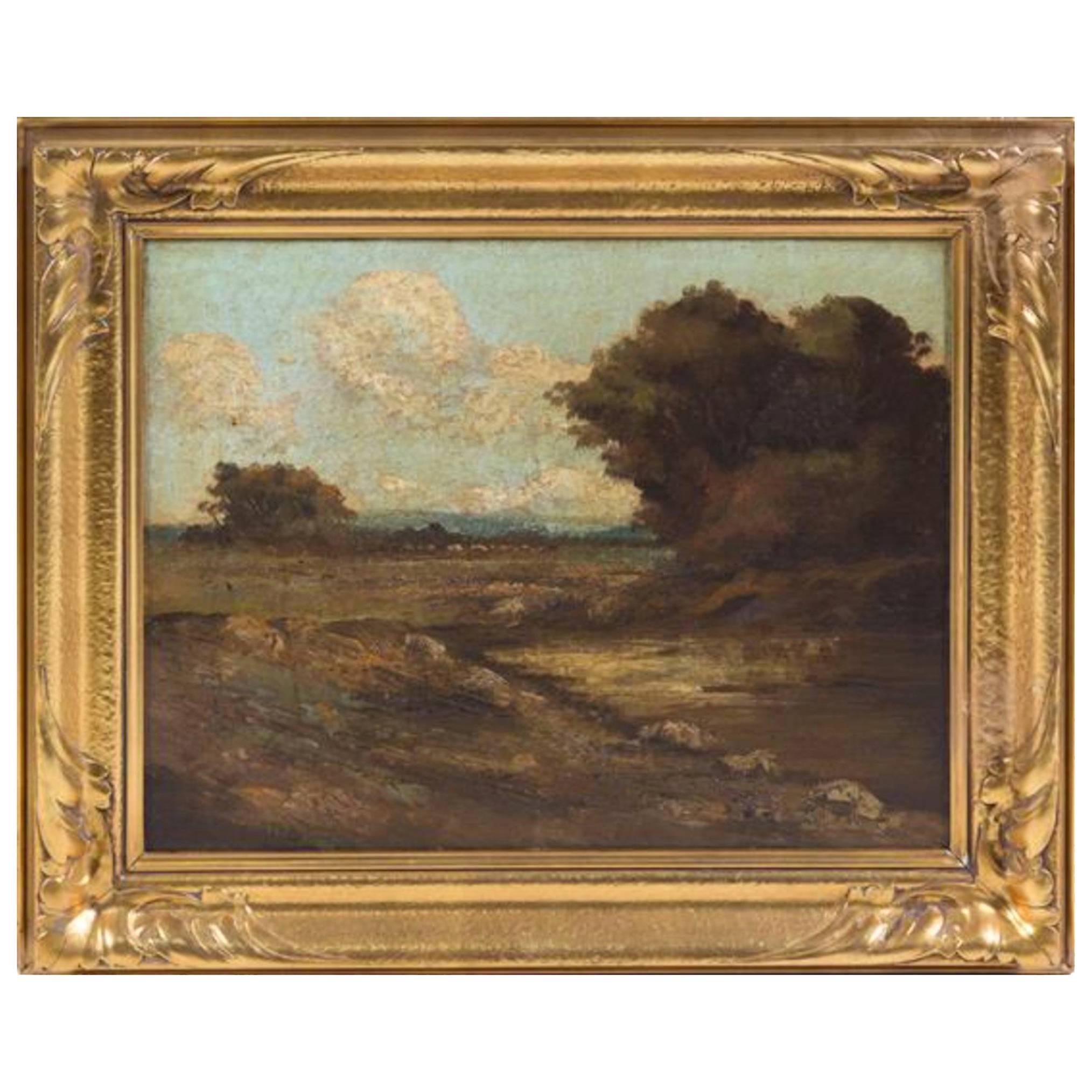 Barbizon School, 19th Century Forest Landscapes Oil on Canvas