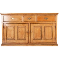 Antique English, 19th Century Pine Dresser Buffet