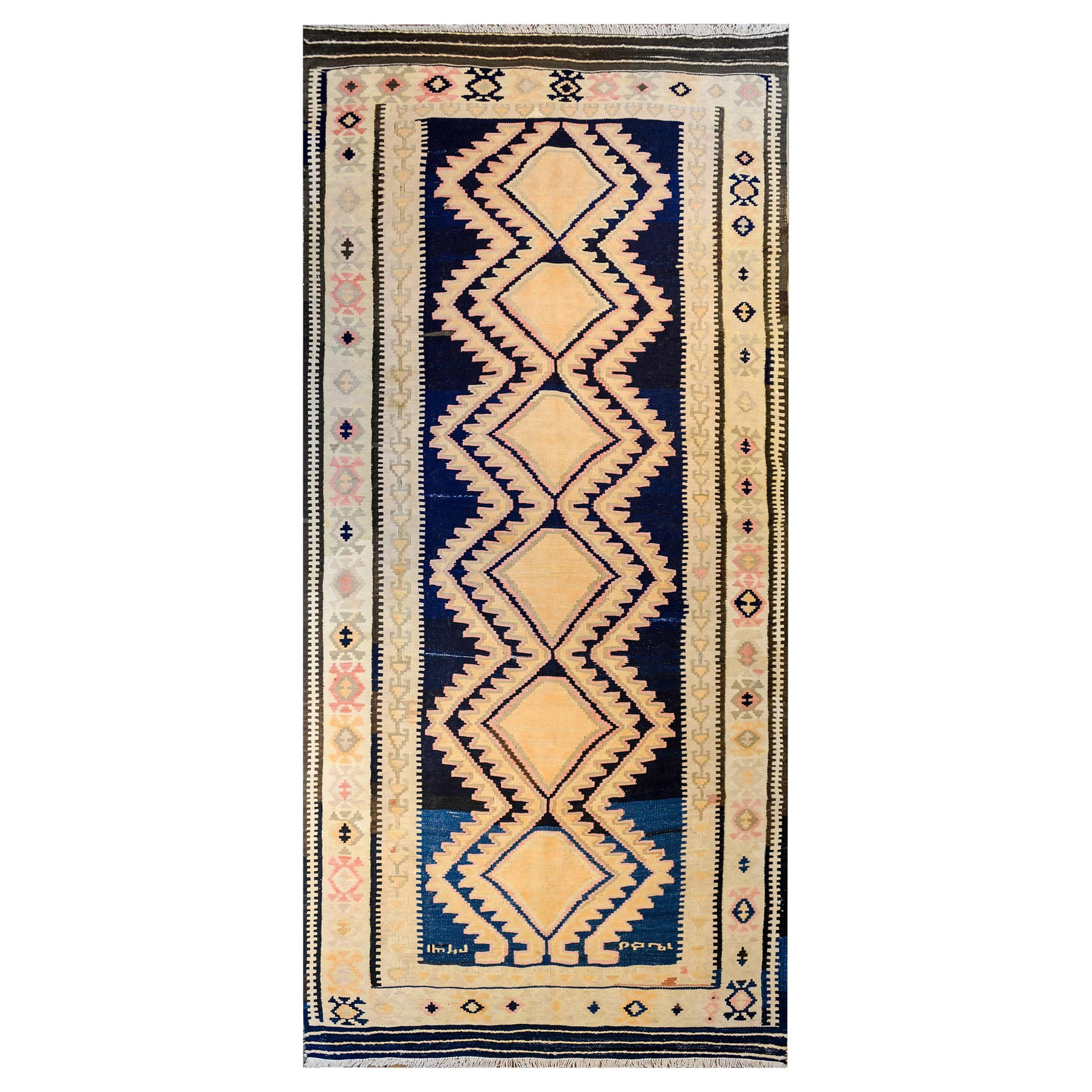 Wonderful Early 20th Century Ersin wide Kilim Runner For Sale