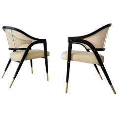 Pair of Edward Wormley for Dunbar 5480 Sculpted Lounge Chairs, circa 1955