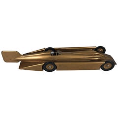 Vintage 1934 Kingsbury Golden Arrow Art Deco Futurist Steel Race Car