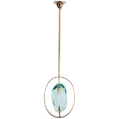 Max Ingrand Brass Pendant Ceiling Lamp 'Model 1933' for Fontana Arte, 1961