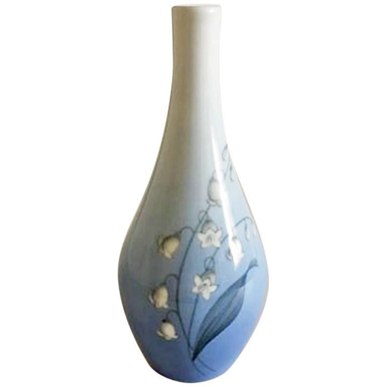 Bing & Grondahl Art Nouveau Lily of the Valley Vase #57/8 For Sale