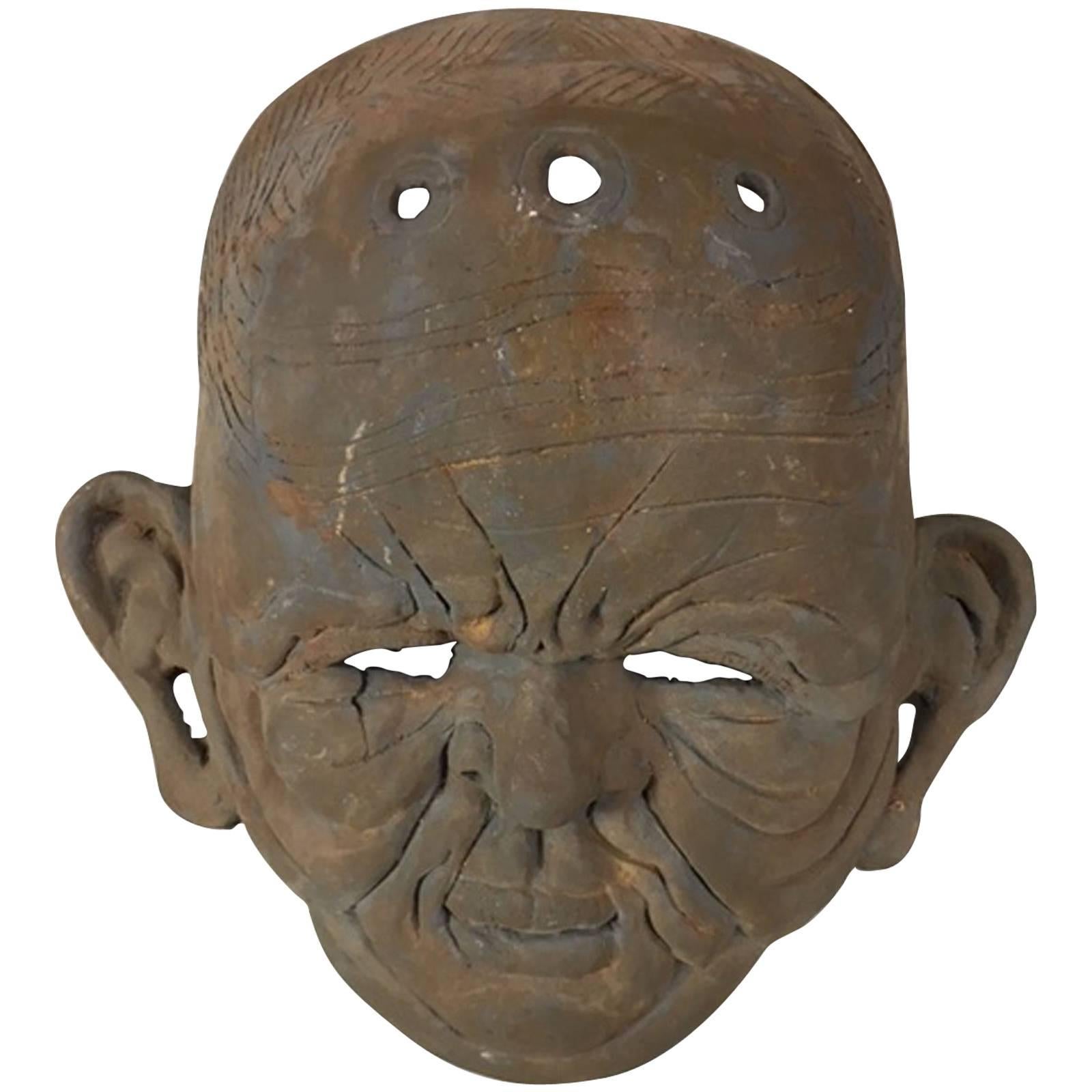 Sculpted Mask of a Face by Dale Edwards  For Sale