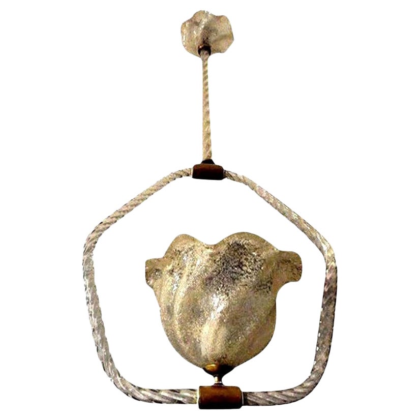 Venini Style Murano Glass Chandelier or Lantern
