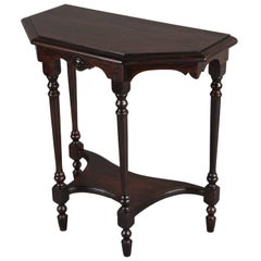 Small Antique Spanish Revival Walnut Side Table, circa 1920s