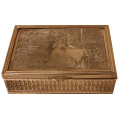 Silver on Bronze Etched Box by Girardet 'Les Cerises'