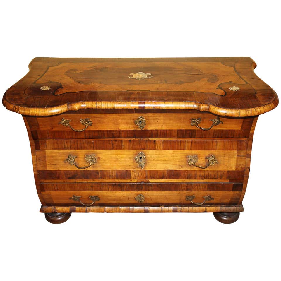 Pair of Early 18th Century Bavarian Walnut and Exotic Wood Inlay ...