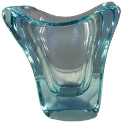 Teal Daum Crystal Vase