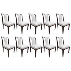 Tommi Parzinger Set of Ten Dining Chairs