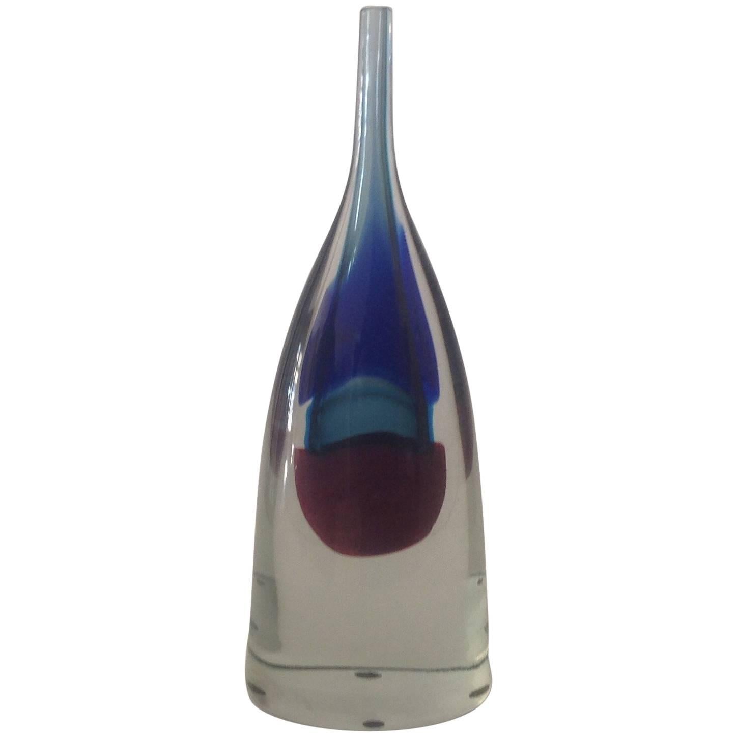 Salviati Murano Glass Vase by Luciano Gaspari For Sale