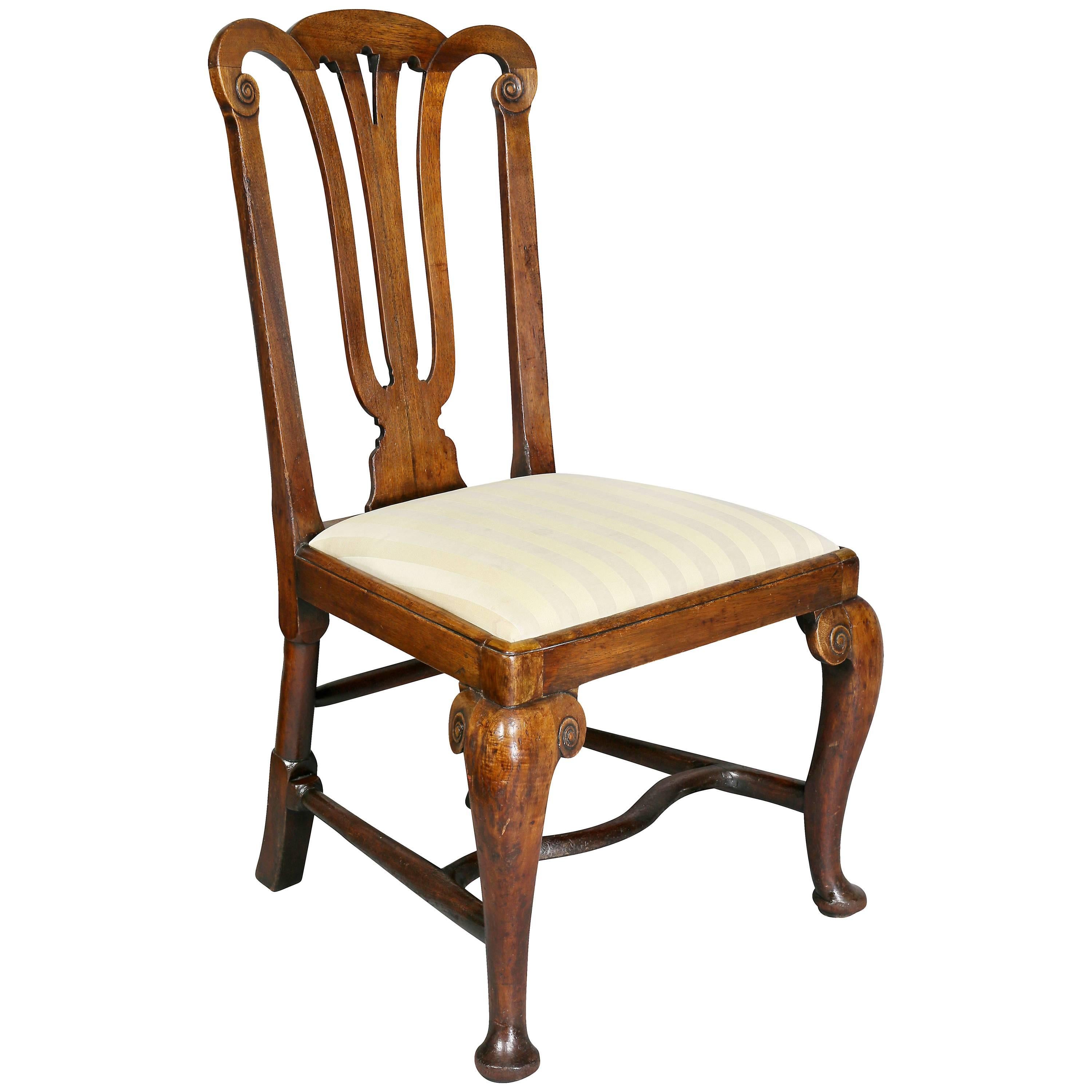 Irish Georgian Walnut Side Chair