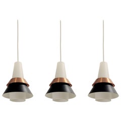 Set of Three Scandinavian Ceiling Pendants, 1960s
