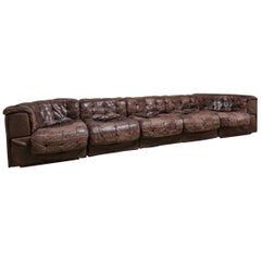 20th Century Leather Sectional Sofa by De Sede, Switzerland