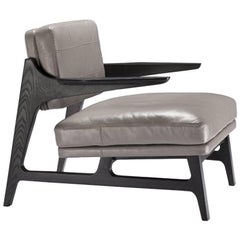 Contemporary Miles Timber Frame Lounge Armchair