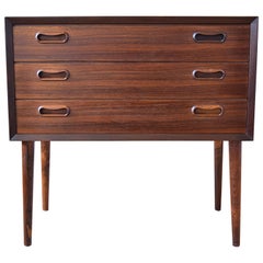 Danish Rosewood Three-Drawer Entry Chest, 1960s