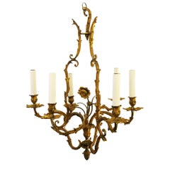 Maison Baguès Chandelier, Bronze, 1960s Maison Baguès Chandelier, Bronze, 1960s