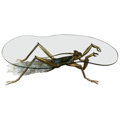 Massive Jacques Duval Brasseur Coffee Table in Form of a Praying Mantis