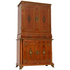 Antique Burr Walnut Cocktail Cabinet