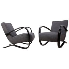 Art Deco H269 Armchairs by Jindrich Halabala for Thonet