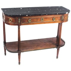 19th Century French Charles X Directoire Console Table Marble-Top