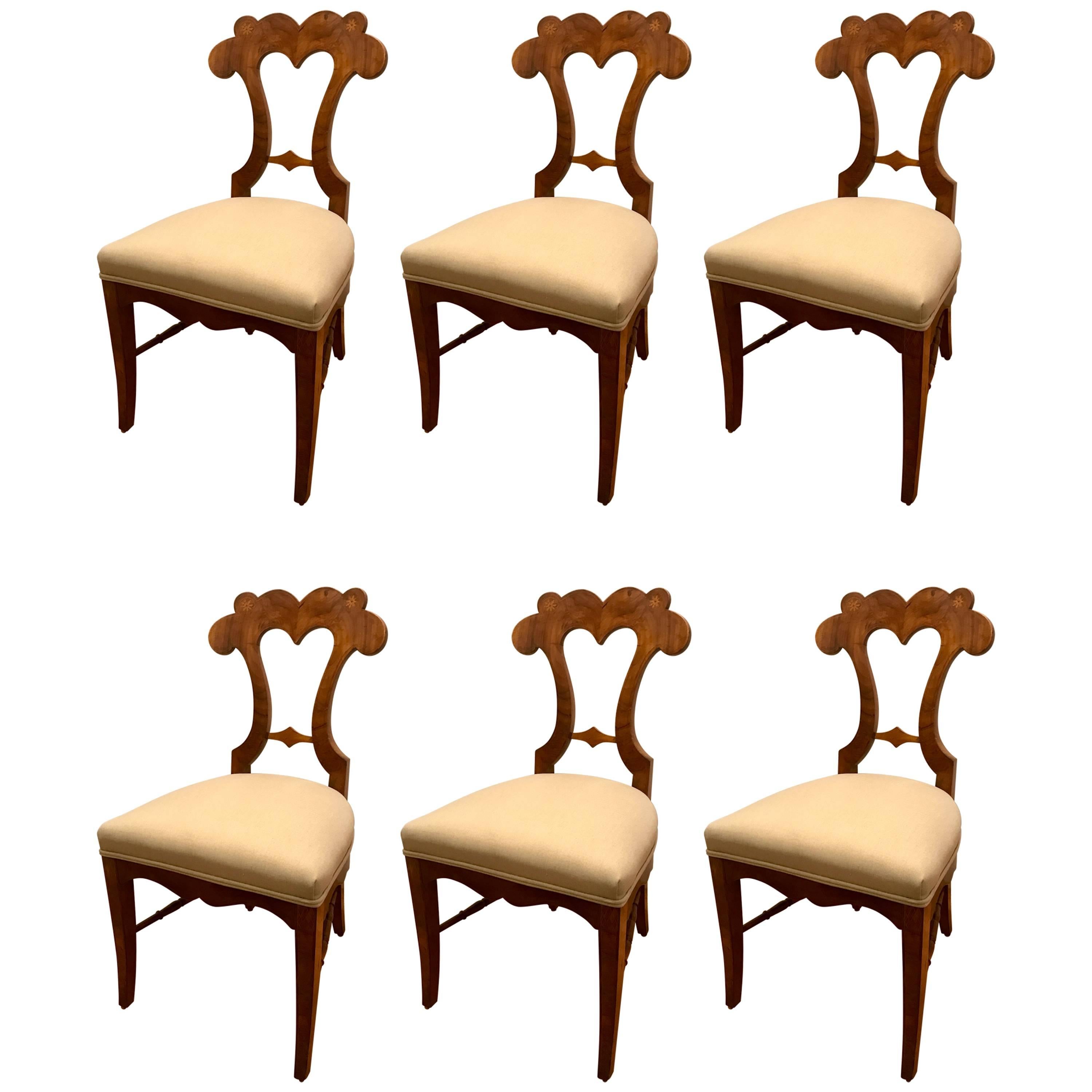 Set of Six Biedermeier Chairs, Austria 1810-20