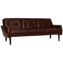 1960s Danish Vintage Leather Sofa