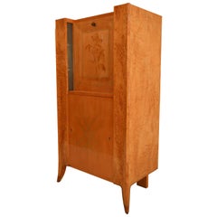 Art Deco Lady Secretaire in Norwegian Silverbirch with Intarsia