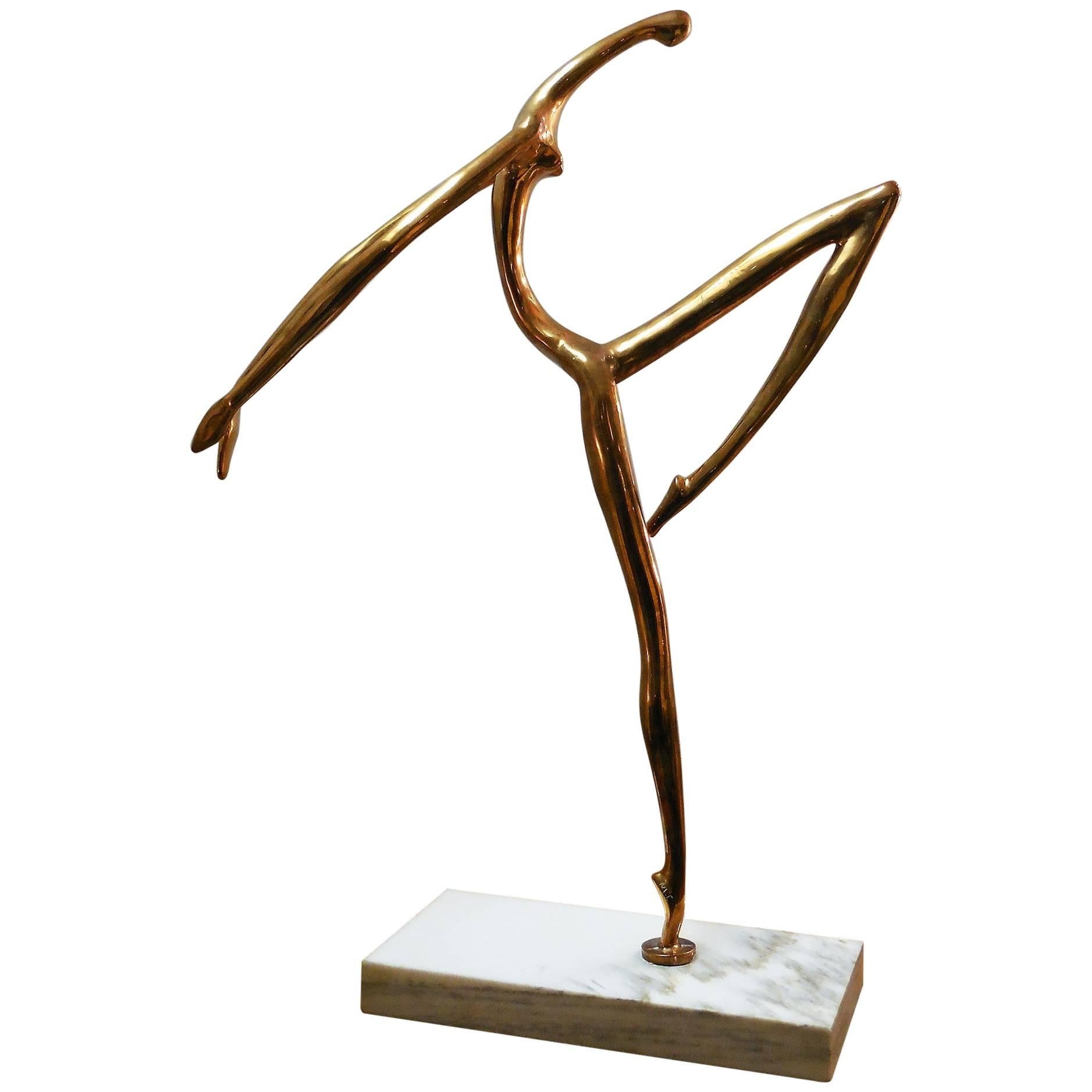Manuel Carbonell Large Bronze Sculpture of Dancer