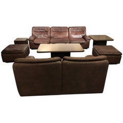 De Sede Sofa Seating Group and Low Table Set