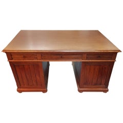 Early 20th Century Oak Partner Desk