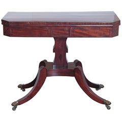 Period English Regency Mahogany Flip-Top Games Table