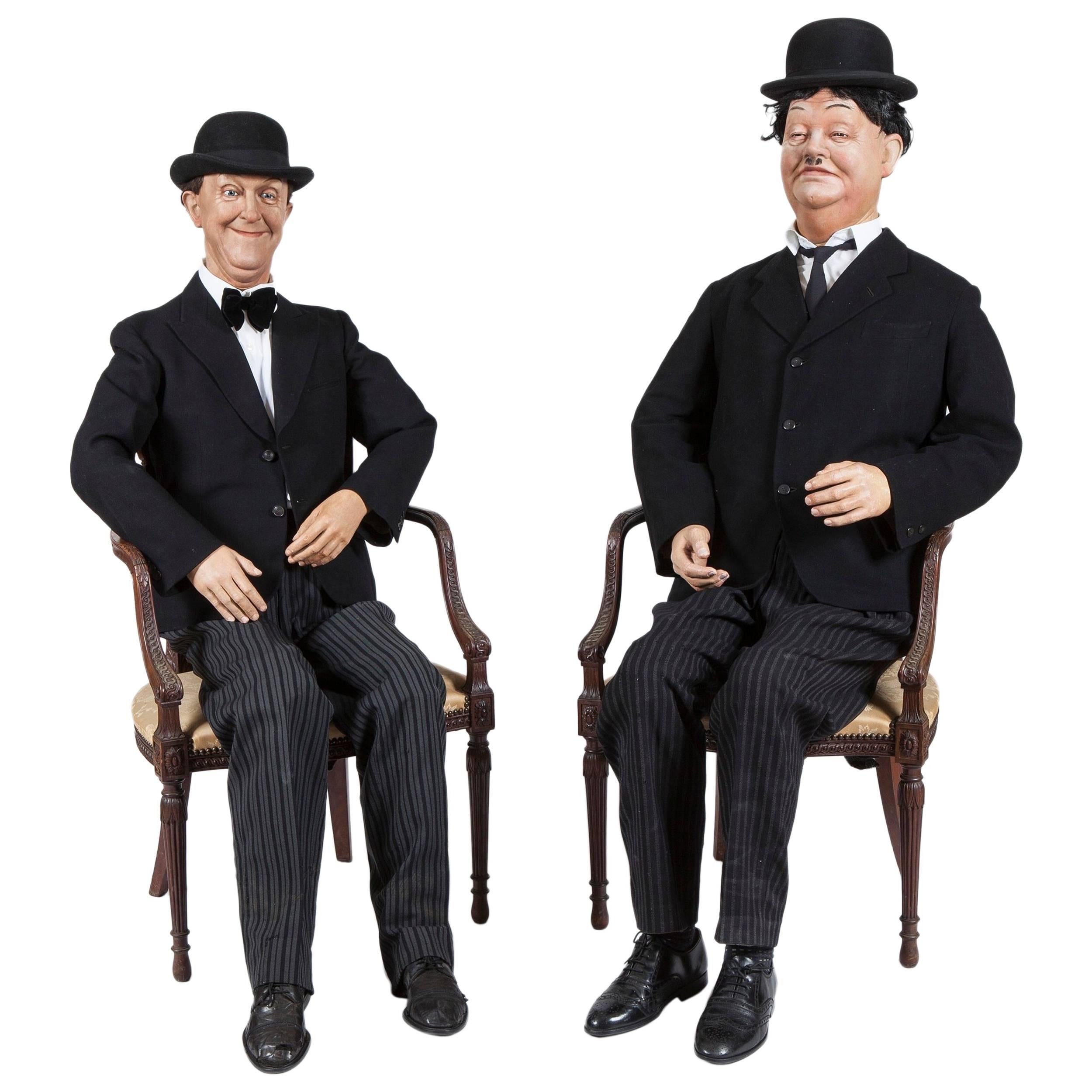 Mannequins grandeur nature de Laurel et Hardy