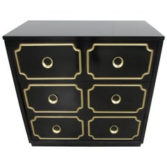 Dorothy Draper España Inspired Black Lacquered Chest