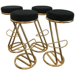 Art Deco Set of Four Italian Bar Stools