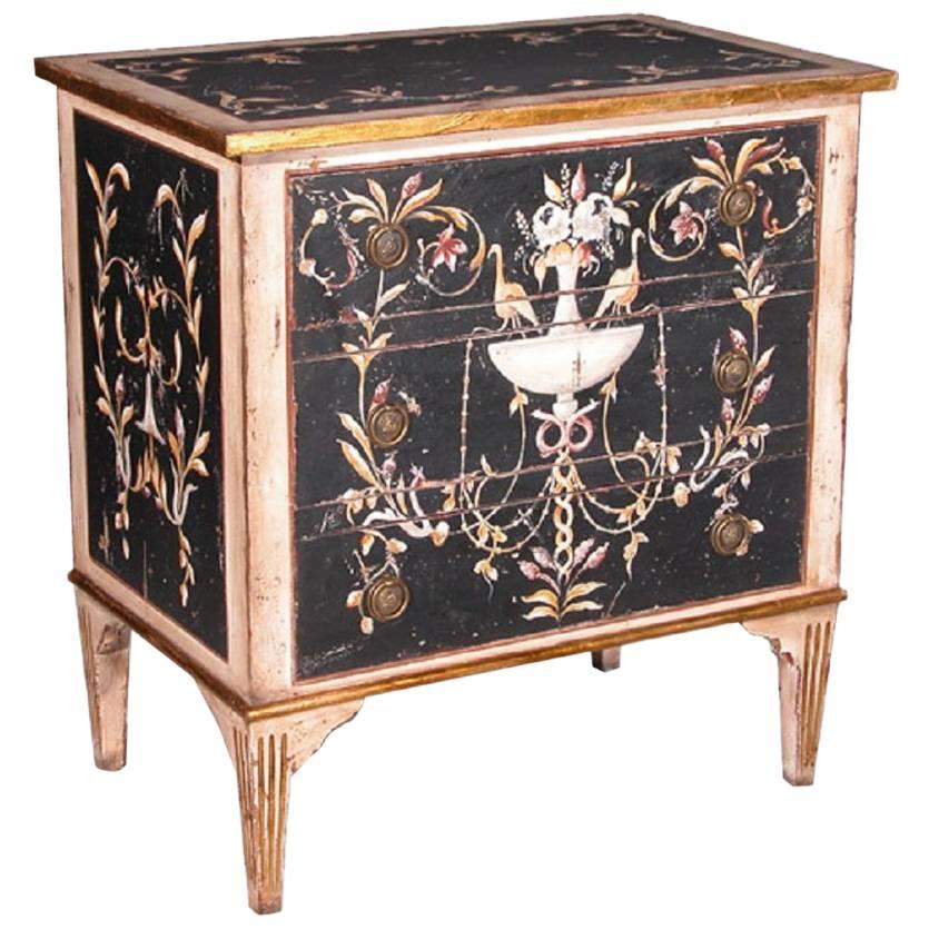 Hand-Painted Nightstand For Sale