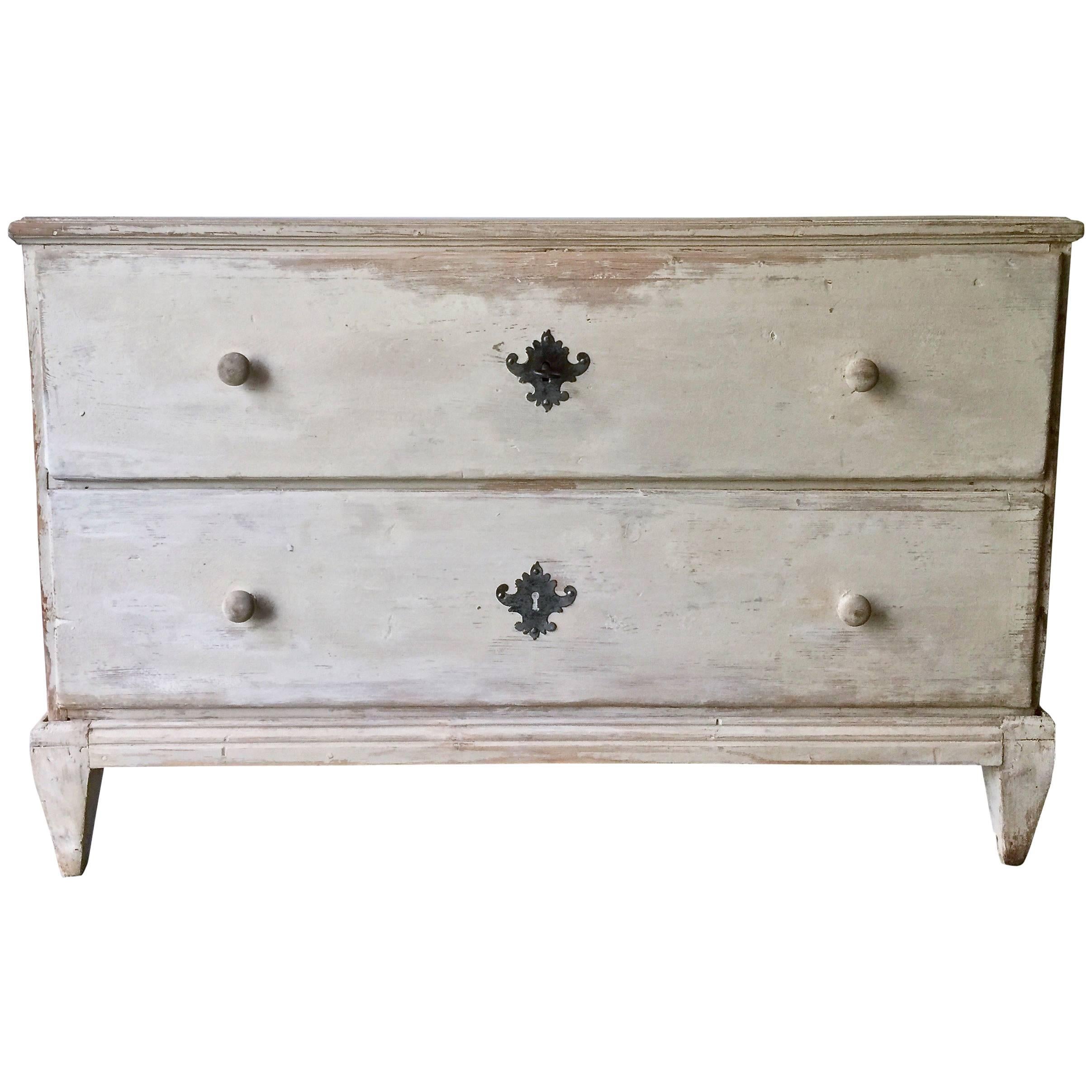 19th Century Two-Drawer Chest on Stand