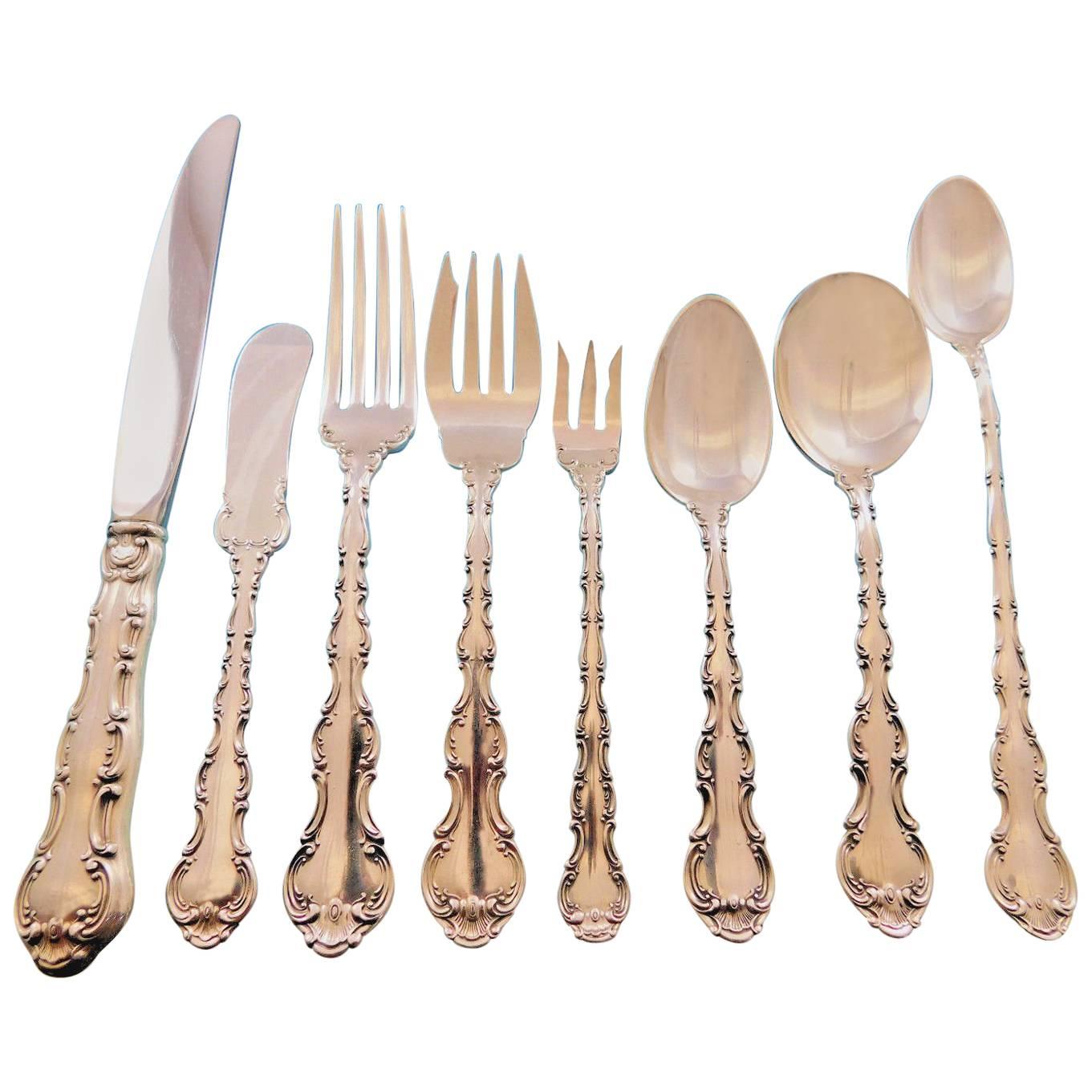 Strasbourg by Gorham Sterling Silver Flatware Set for Eight Service 76 pieces