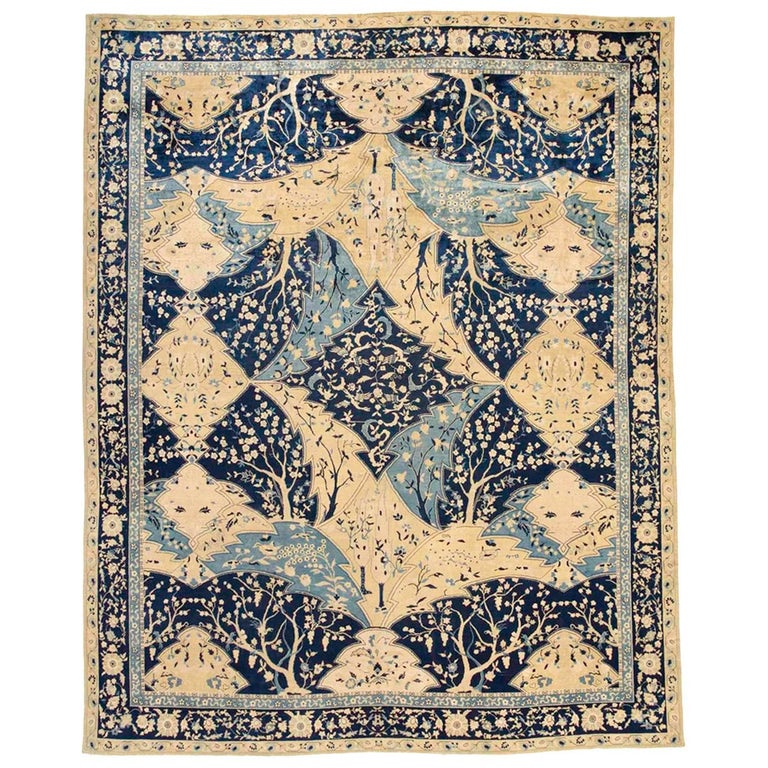 Vintage Indian Lahore Carpet For Sale at 1stdibs