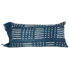 Indigo Dyed African Cotton Pillow/Bohlster