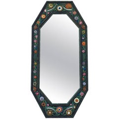 Handcrafted Painted Iron Mirror