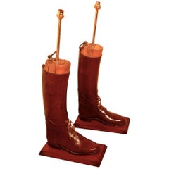 Table Lamps, A pair of 20th Century Cavalry Officer’s Riding Boots