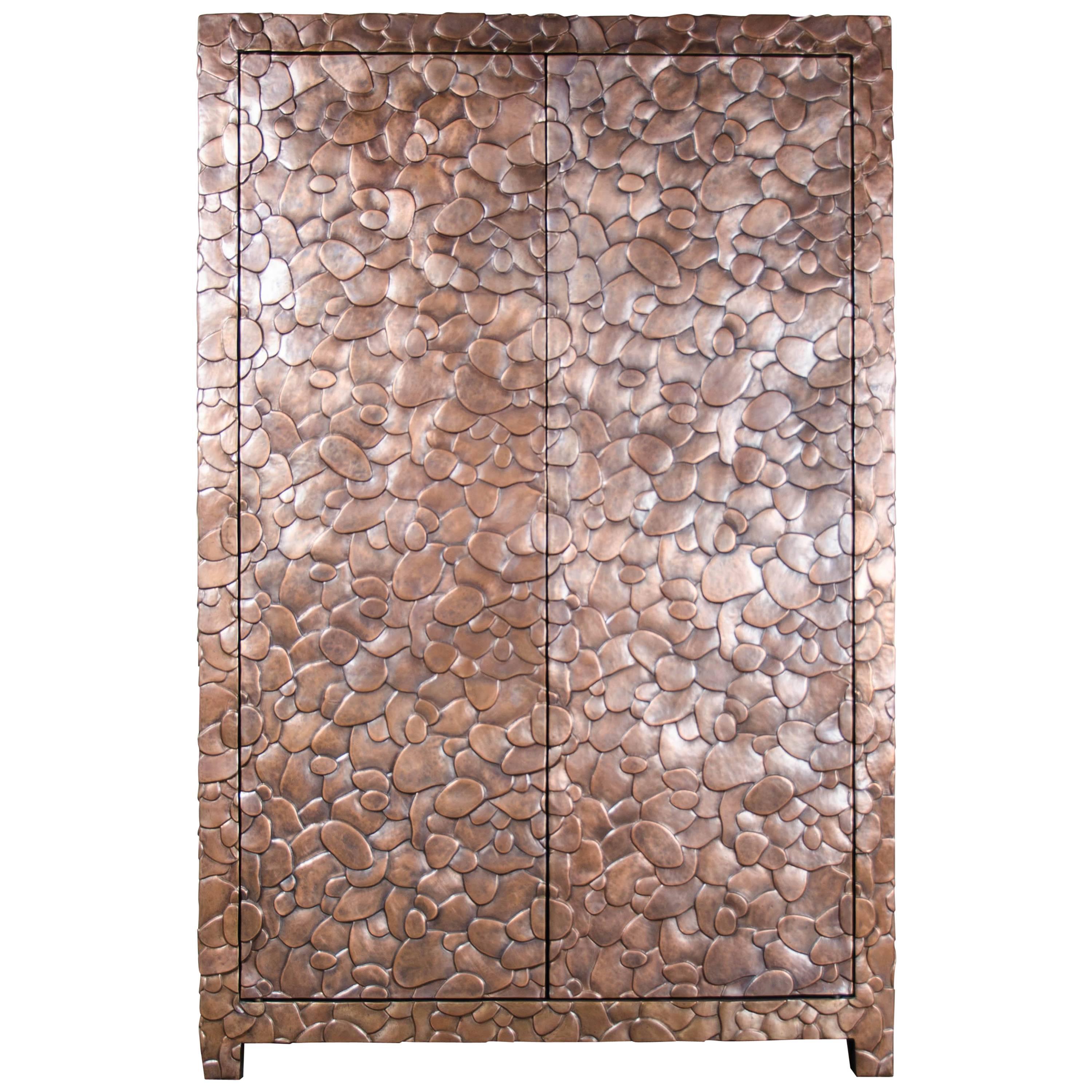Isola Design Armoire, Copper by Robert Kuo, Limited Edition