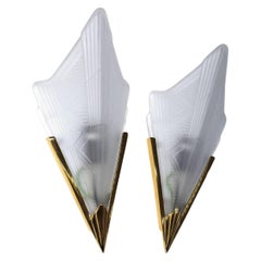 Art Deco Pair of Wall Light Sconces