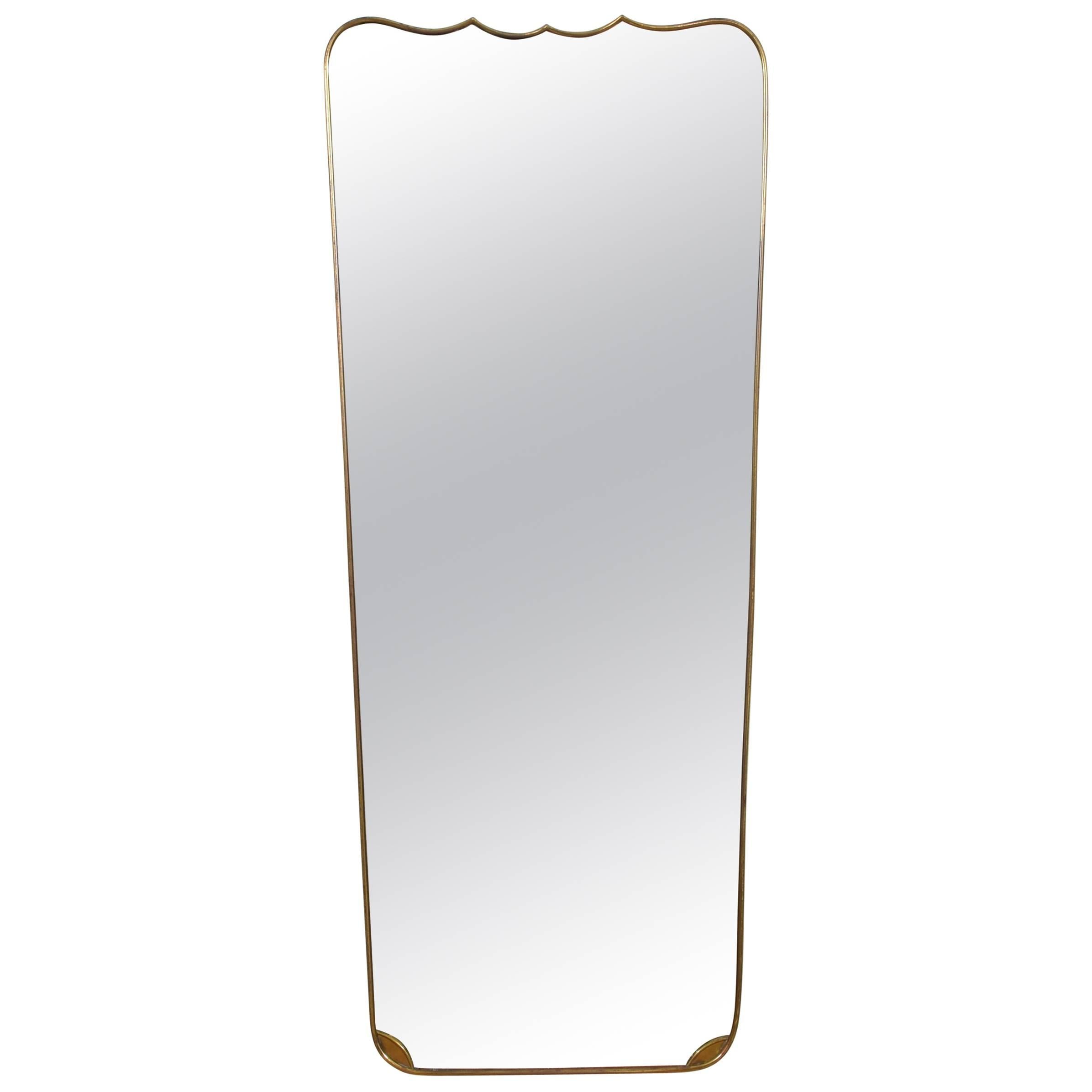 Italian Mid-20th Century Brass Mirror